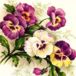 алмазная вышивка мозаика цветы анютины глазки фиалки