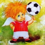 Набор алмазной вышивки "Рыжий Ангел. Юный футболист"