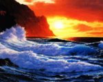 Набор алмазной вышивки "Закат на море"