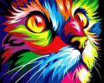 Набор алмазной вышивки "Радужный кот"