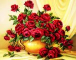 Набор для рисования картин по номерам "Букет красных роз"