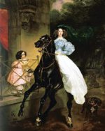 Набор для рисования картин по номерам (раскраска) "Всадница"