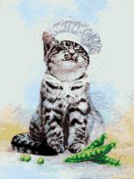 Набор для рисования картин по номерам (раскраска) "Кот - Поваренок"