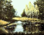 Набор для рисования картин по номерам (раскраска) "Лесное озеро"