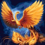 Набор для рисования картин по номерам (раскраска) "Птица Феникс - Символ возрождения"